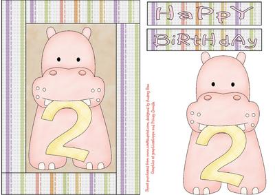 Happy 2nd Birthday Hippo Girl