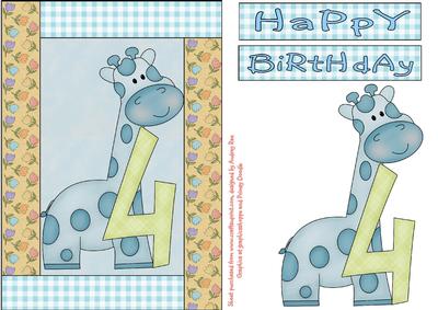 Happy 4th Birthday Giraffe Boy