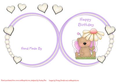 Hearts & Pearls Frame Lilac Birthday
