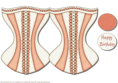 Corset Card Orange & Cream