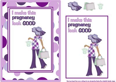 Expectant Mum Purple Ethnic Lady