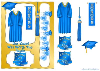 Graduation Girl Blue