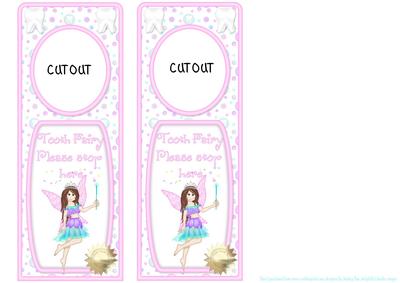 Door Hanger Tooth Fairy Brunette 2