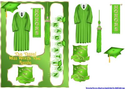 Graduation Boy Green Gown