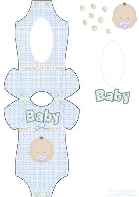 Vest Card Baby Boy Sleeping