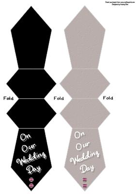Tie Shaped Card/bookmark Wedding Day Red Diamante
