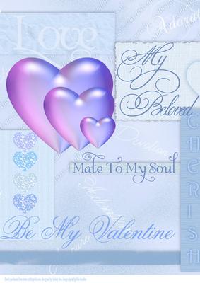 Be My Valentine Blue A4