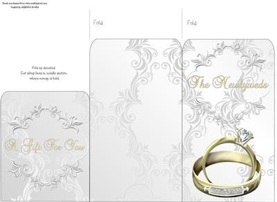 Money Envelope Bride & Groom Rings