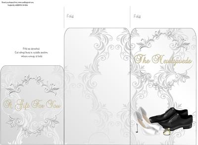 Money Envelope Bride & Groom Shoes
