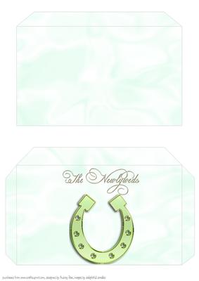 Money Envelope Mint Newlyweds 2