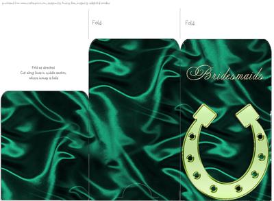 Money Envelope Dark Green Bridesmaids