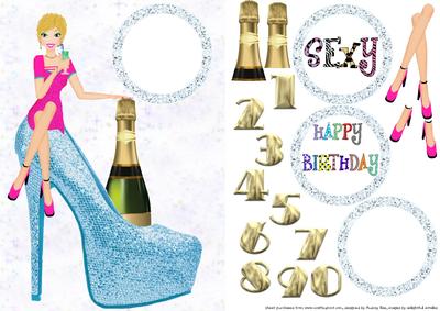 Birthday Girl Light Blue Shoe