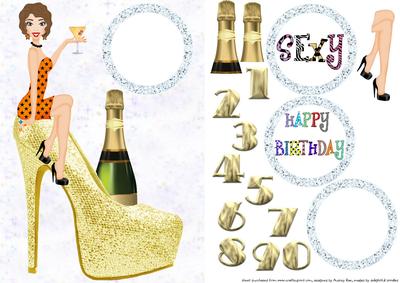 Birthday Girl Gold Shoe 3