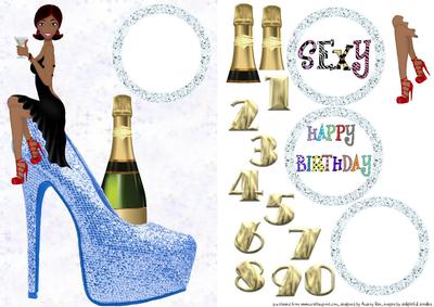 Birthday Girl Blue Shoe 6