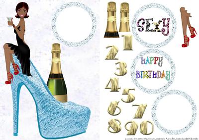 Birthday Girl Light Blue Shoe 6