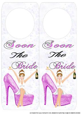 Soon the Bride Pink Shoe Door Hanger
