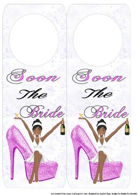 Soon the Bride Pink Shoe 2 Door Hanger