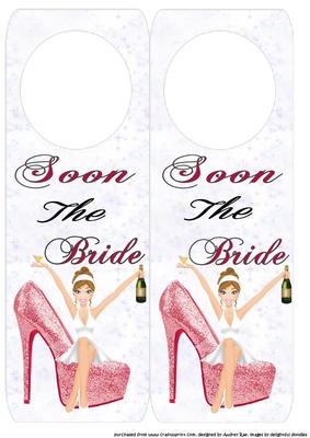 Soon the Bride Red Shoe Door Hanger