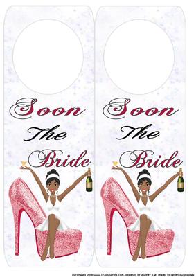 Soon the Bride Red Shoe 2 Door Hanger