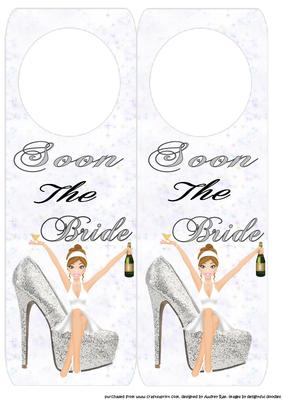 Soon the Bride Silver Shoe Door Hanger
