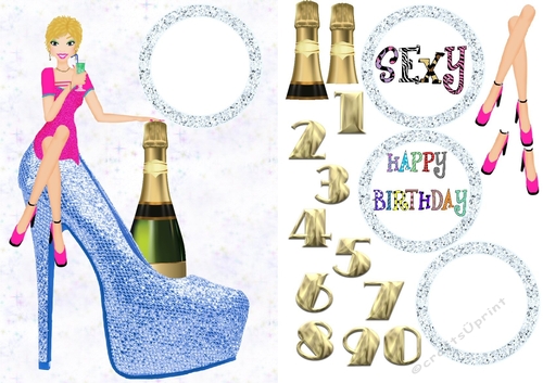 Birthday Girl Blue Shoe
