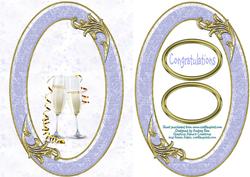 Champagne Glasses in Frame Blue Light