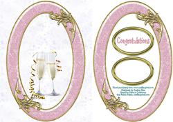 Champagne Glasses in Frame Pink Light