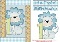 Happy 1st Birthday Lion Boy