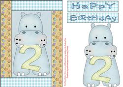 Happy 2nd Birthday Hippo Boy