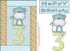Happy 3rd Birthday Monkey Boy
