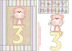 Happy 3rd Birthday Monkey Girl