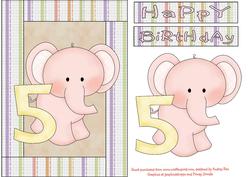 Happy 5th Birthday Elephant Girl