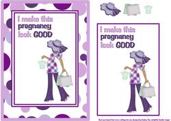 Expectant Mum Purple Ethnic Lady
