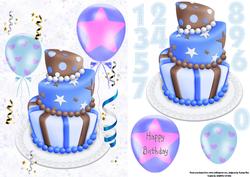 Topsy Turvy Birthday Blue