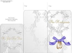 Money Envelope Wedding Rings Purple Bow