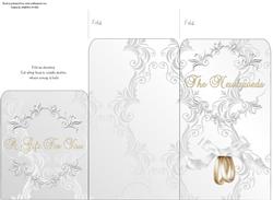 Money Envelope Wedding Rings White Bow 1