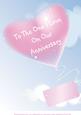 One I Love Anniversary Pink Hearts Flying Tag