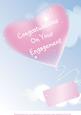 Congratulations Engagement Pink Hearts Flying Tag
