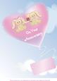 Your Anniversary Pink Bunny Pink Hearts Flying Tag