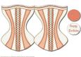 Corset Card Orange & Cream