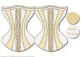 Corset Card Yellow & Silver