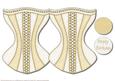 Corset Card Yellow & Cream