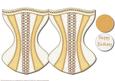 Corset Card Gold & Cream