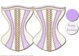 Corset Card Lilac & Cream