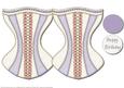 Corset Card Purple & Cream