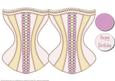 Corset Card Pink & Yellow