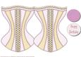 Corset Card Lilac & Yellow