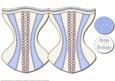 Corset Card Blue & Lilac