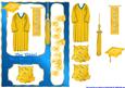 Graduation Girl Gold Gown