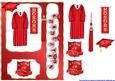 Graduation Boy Red Gown